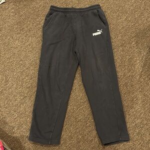 PUMA M joggers Sweatpants black bottoms track active casual warm soft pockets